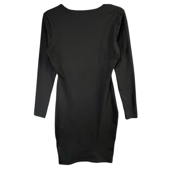 Susana Monaco Revolve V Neck Fitted Dress XS Black Stretch Bodycon Cocktail LBD - Picture 7 of 14